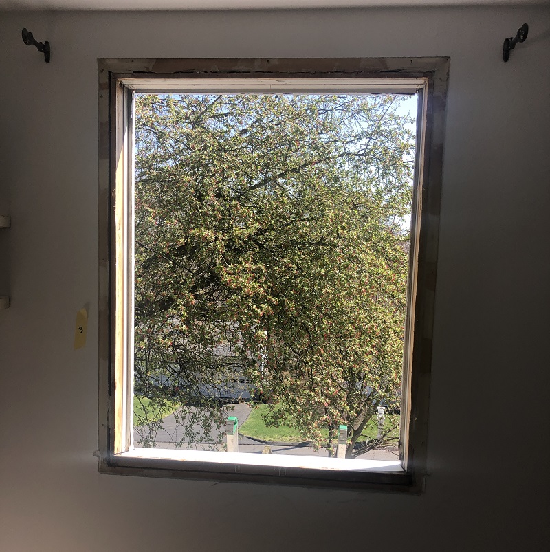 Window removed and ready for replacement